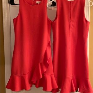 Girls Deep Orange Dress